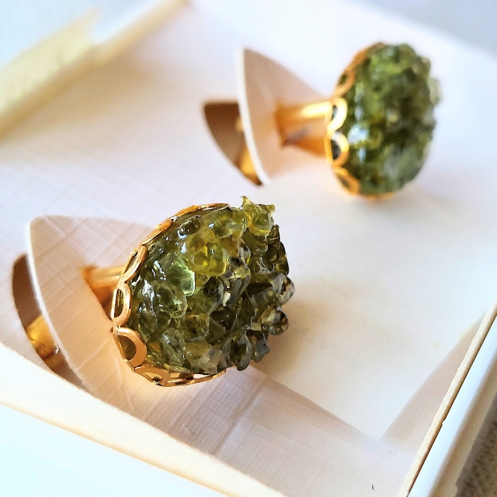 Vintage Olivine Cufflinks